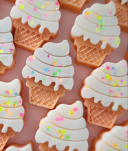 Load image into Gallery viewer, Marshmallow &amp; Passionfruit , ice cream wax melt shape
