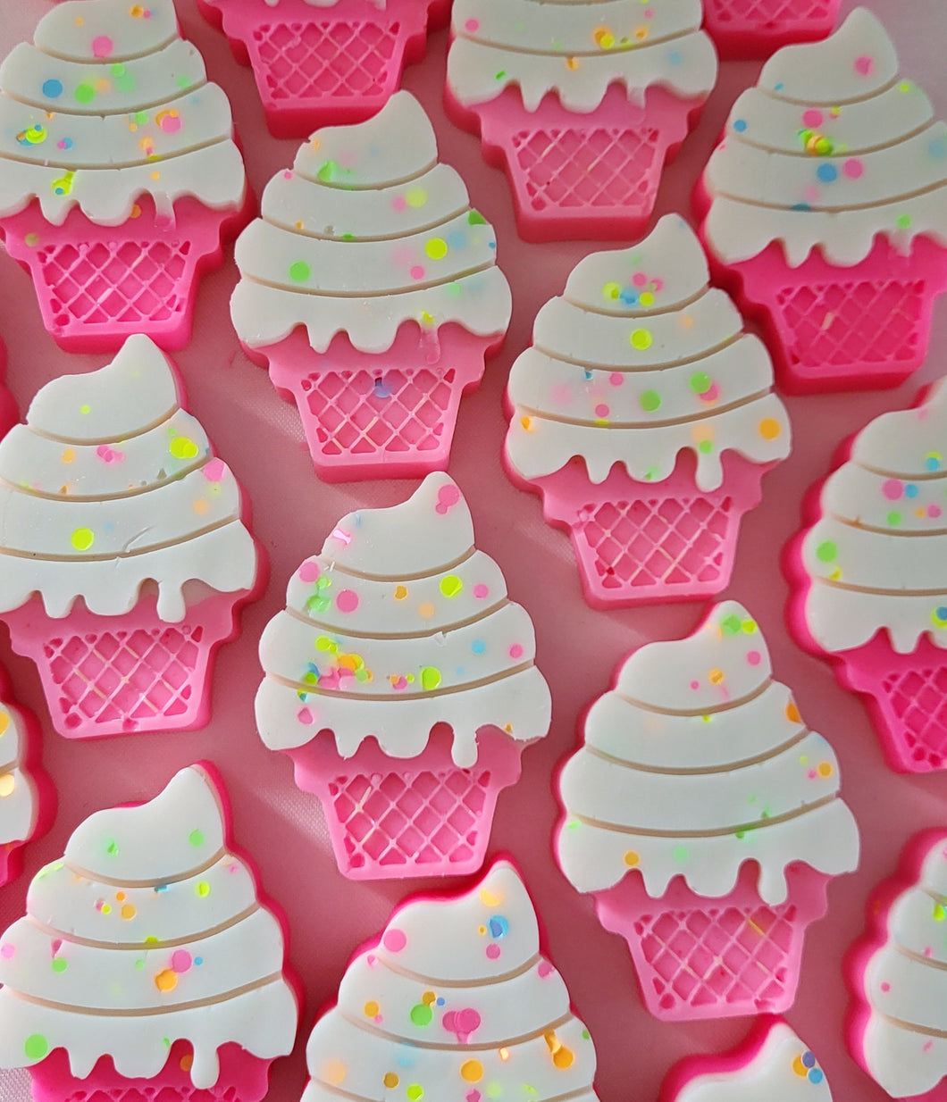 Summer Vibes . Pink ice cream wax melt shapes