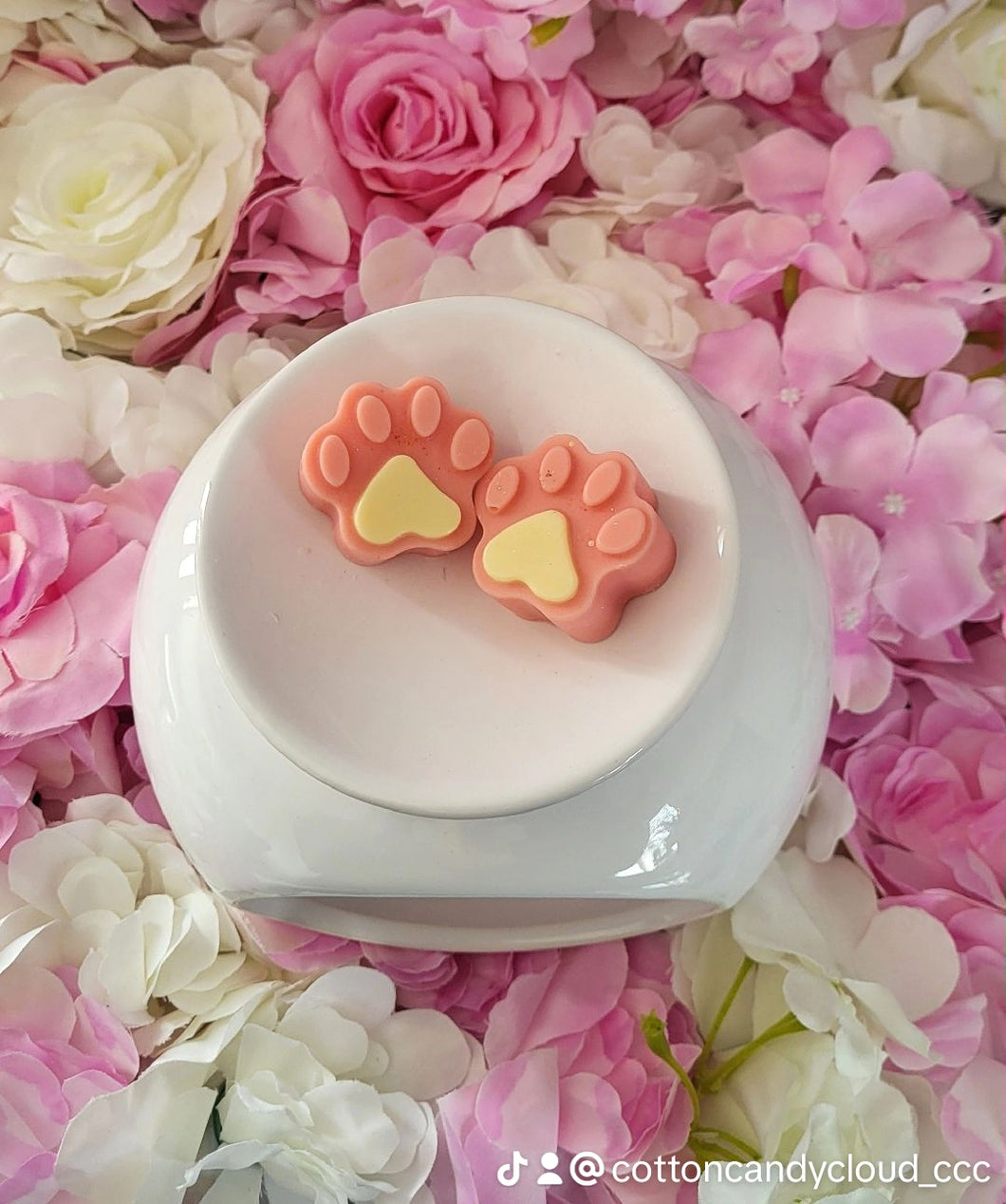 Sun shimmer wax melt paw print shapes