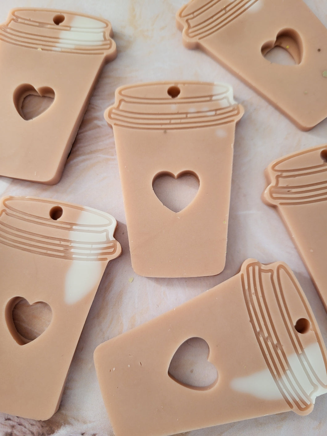 Marshmallow & toffee nut latte autumn wax melt shapes