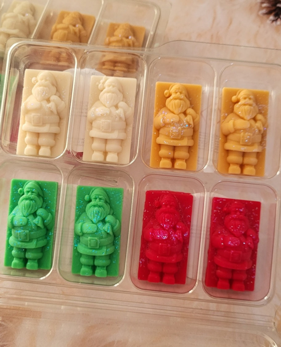 Santa Christmas wax melt sample shapes 4 x different fragrances