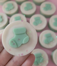 Load image into Gallery viewer, Fluffy Socks Christmas wax melt shape
