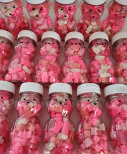 Load image into Gallery viewer, Wax melt mini teddy bear shapes in the fragrance sweet pink
