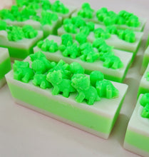 Load image into Gallery viewer, Marshmallow &amp; banana dinosaur wax melt shape
