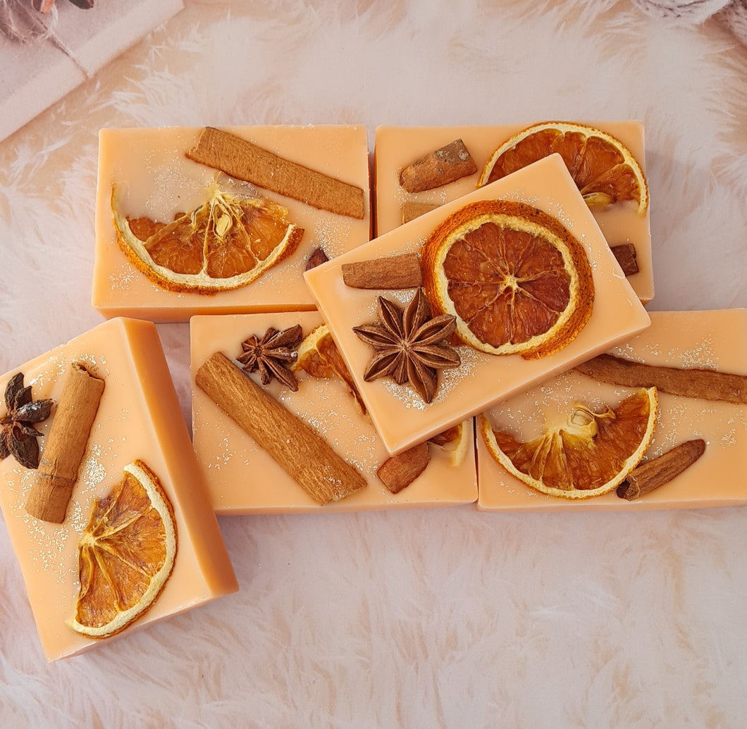 Cinnamon Orange Chunky decorated shape / snap bar